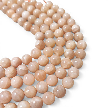 Fil de Perles en Pierre de Soleil Naturelle – Rondes – 8mm