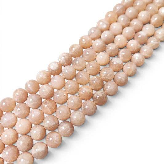 Fil de Perles en Pierre de Soleil Naturelle – Rondes – 8mm