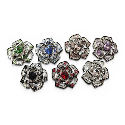 Perles XL Spinner Fleur Argenté – Spéciales Tiges – Couleurs au Choix