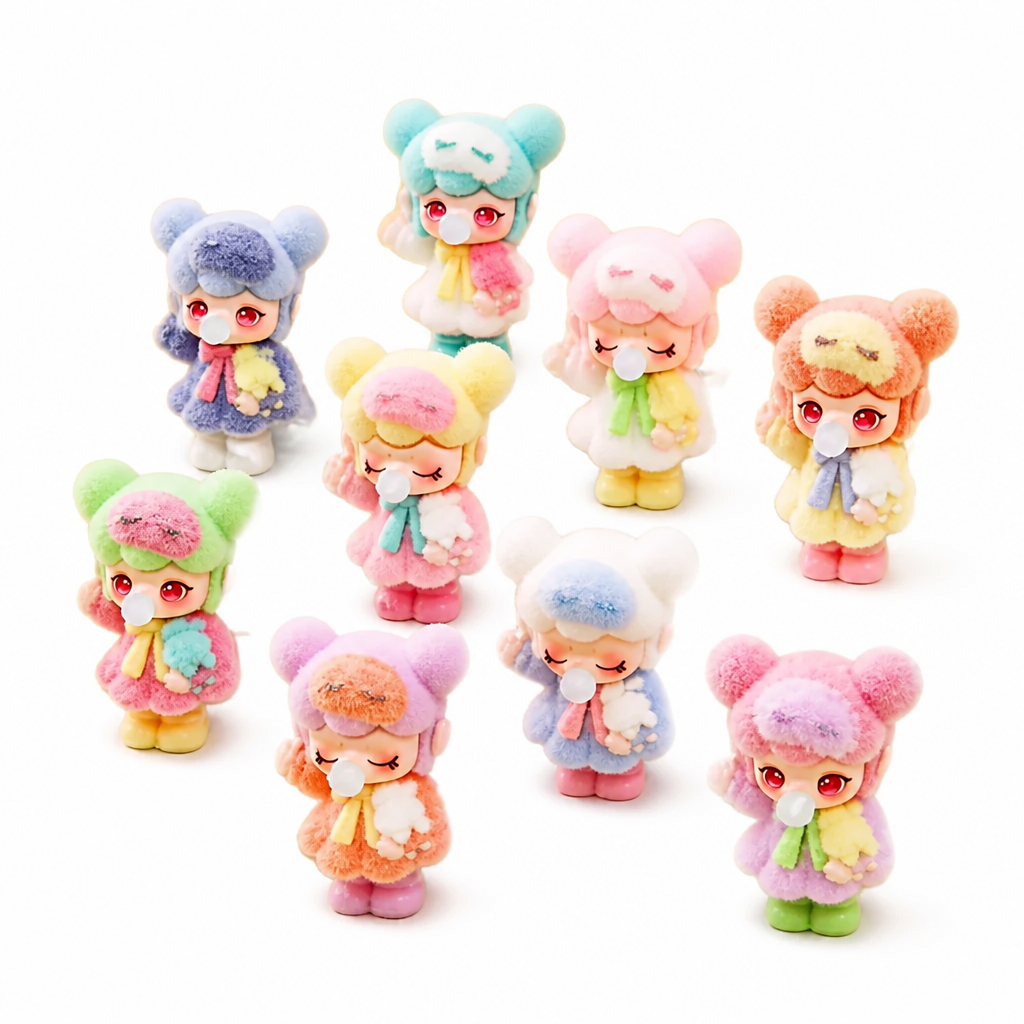 Figurines en velours ultra kawaii – Plusieurs modèles et couleurs au choix