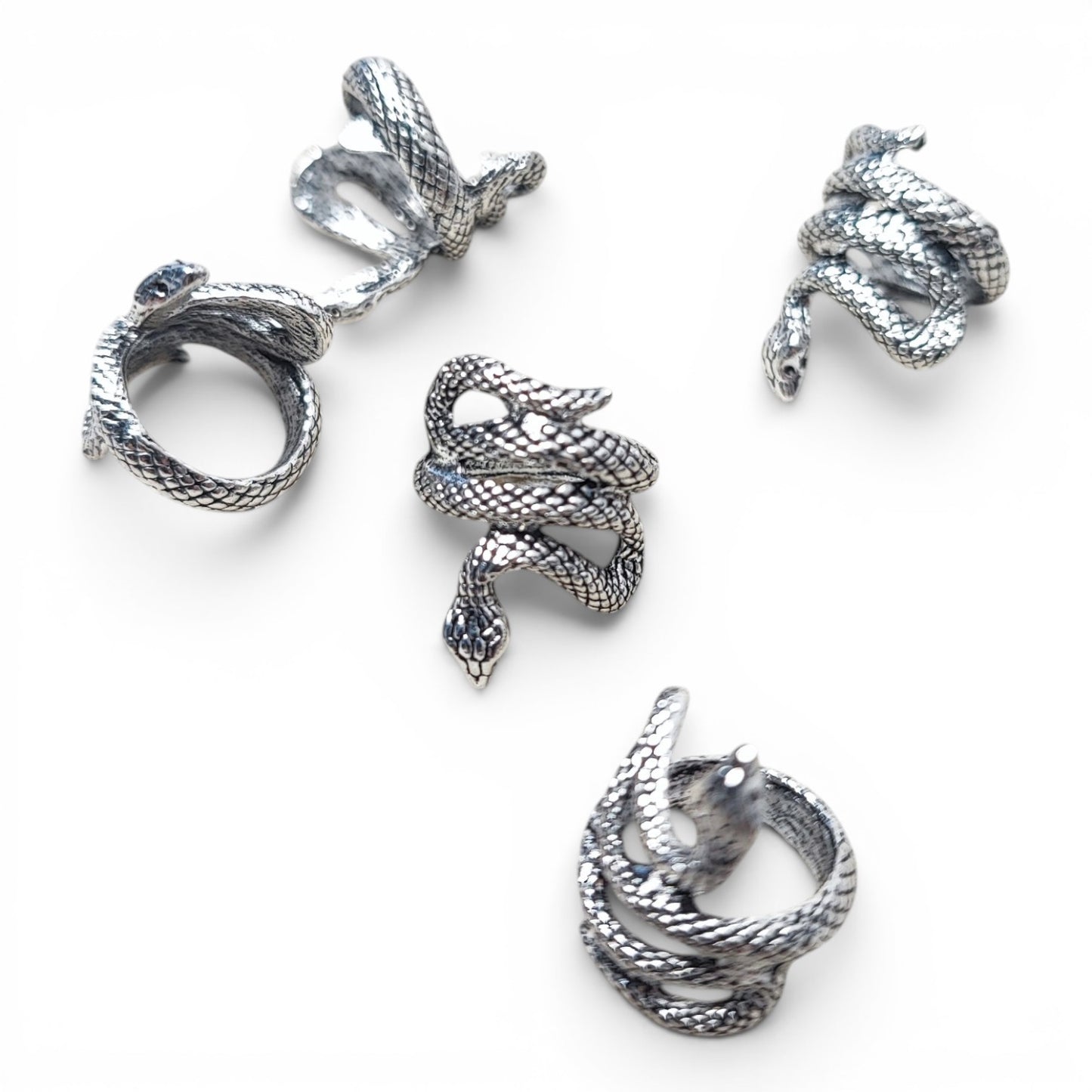 x1 Séparateur Intercalaire Serpent – Métal Argenté Vieilli – 17x13mm