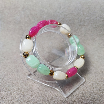 Présentoir Bracelet en Acrylique Transparent – Rond Incliné – 90x75mm