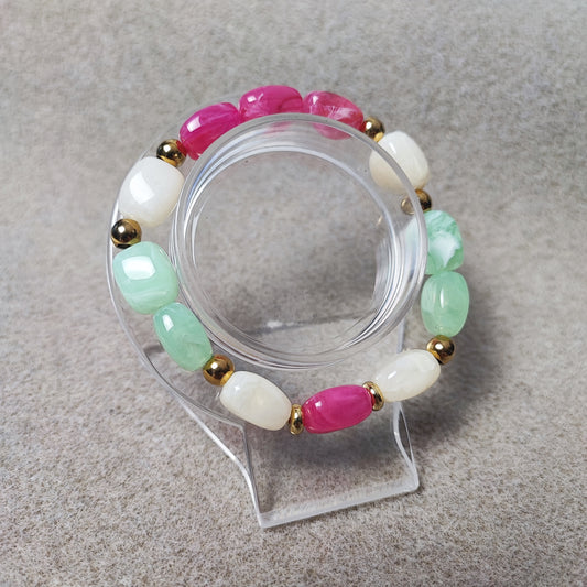 Présentoir Bracelet en Acrylique Transparent – Rond Incliné – 90x75mm