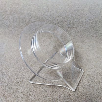 Présentoir Bracelet en Acrylique Transparent – Rond Incliné – 90x75mm