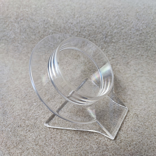 Présentoir Bracelet en Acrylique Transparent – Rond Incliné – 90x75mm