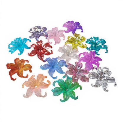 x1 Coupelle Séparatrice Fleur en Acrylique – Stylos à Tige et Keychains – 40mm