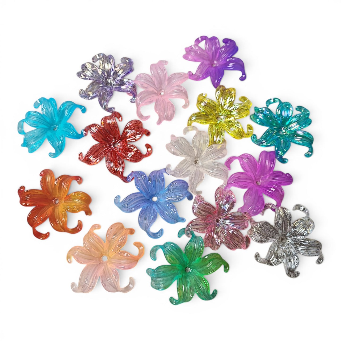 x1 Coupelle Séparatrice Fleur en Acrylique – Stylos à Tige et Keychains – 40mm
