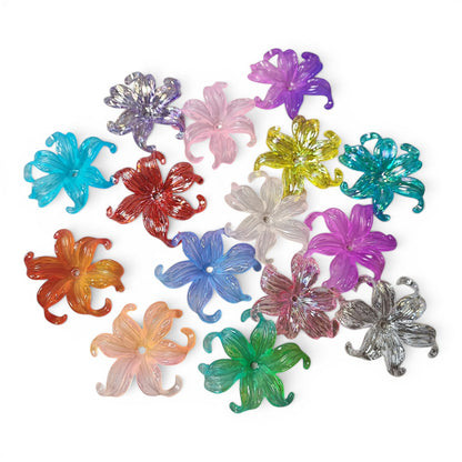 x1 Coupelle Séparatrice Fleur en Acrylique – Stylos à Tige et Keychains – 40mm