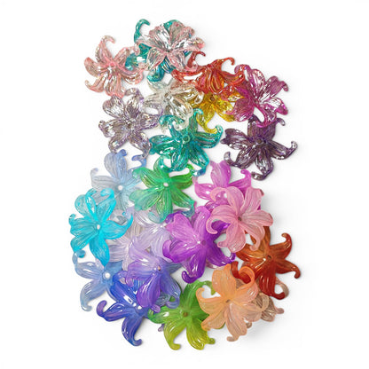 x1 Coupelle Séparatrice Fleur en Acrylique – Stylos à Tige et Keychains – 40mm