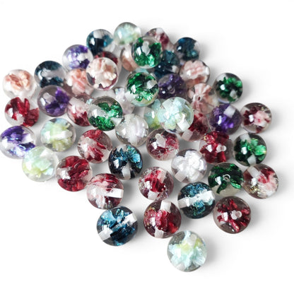 x1 Perle en résine avec inclusions de papillons pailletés – 16 mm – Compatibles tiges