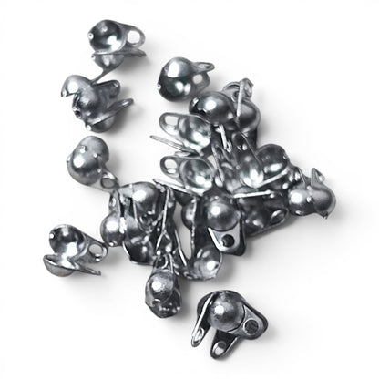 x10 Embouts cache nœuds/chaine billes en acier inoxydable 304 ou plaqué or 18 carats