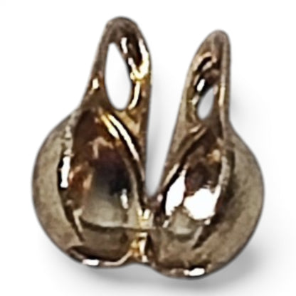 x10 Embouts cache nœuds/chaine billes en acier inoxydable 304 ou plaqué or 18 carats
