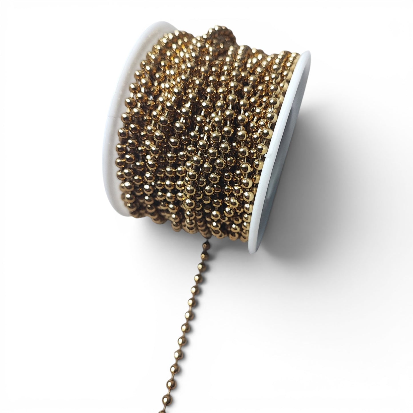 x20 cm Chaîne à billes en acier inoxydable 304 – 3 mm – Coloris Acier ou doré PVD