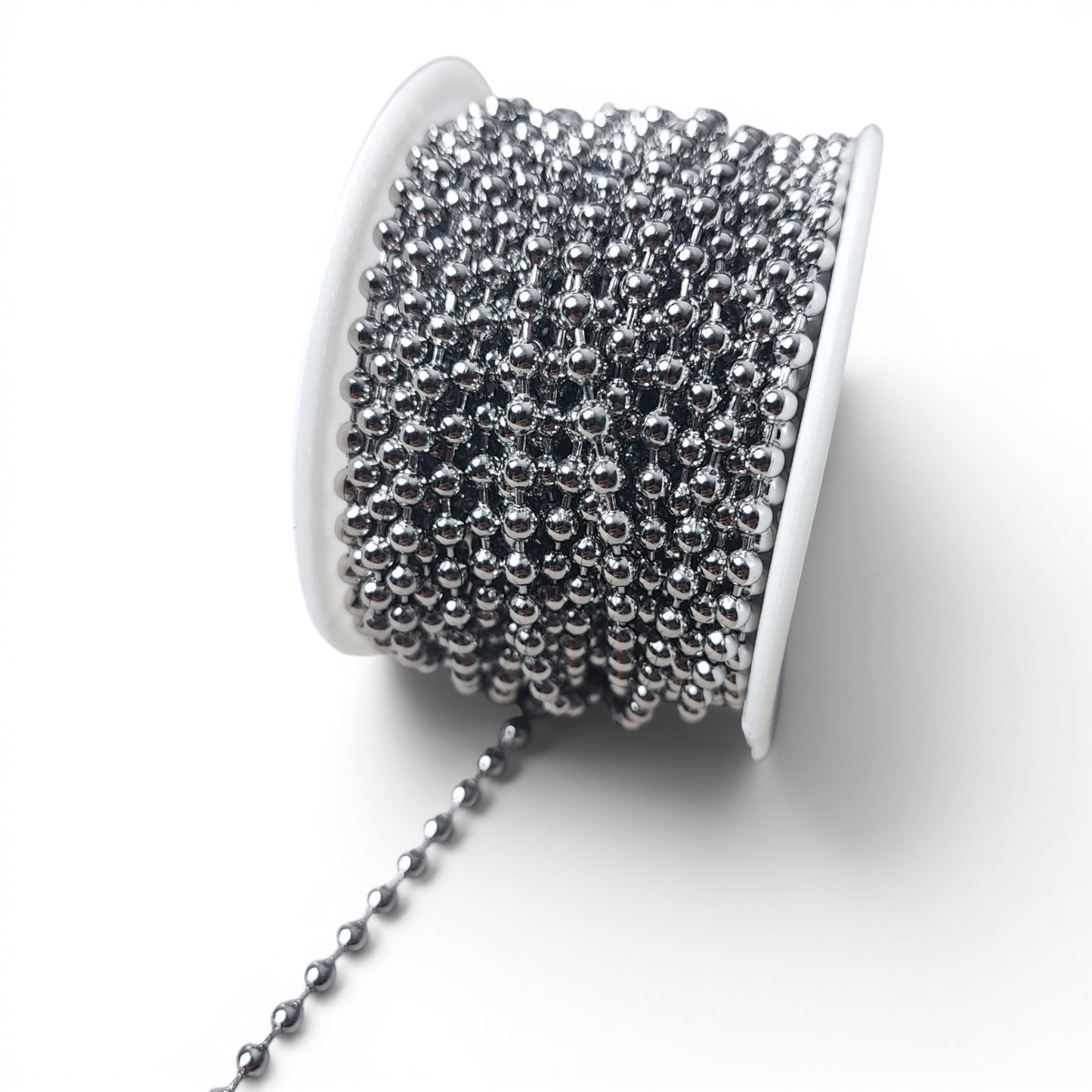x20 cm Chaîne à billes en acier inoxydable 304 – 3 mm – Coloris Acier ou doré PVD