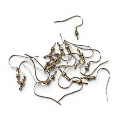 x5 paires de crochets de boucles d'oreilles en acier inoxydable chirurgical 316 – Acier ou véritable 18K plaqué or