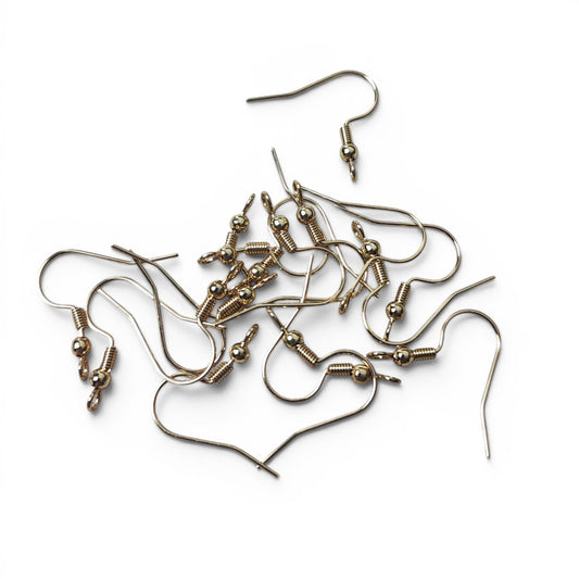 x5 paires de crochets de boucles d'oreilles en acier inoxydable chirurgical 316 – Acier ou véritable 18K plaqué or