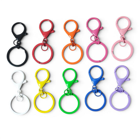 Fermoir porte-clés en alliage de zinc avec anneau – 10 couleurs au choix