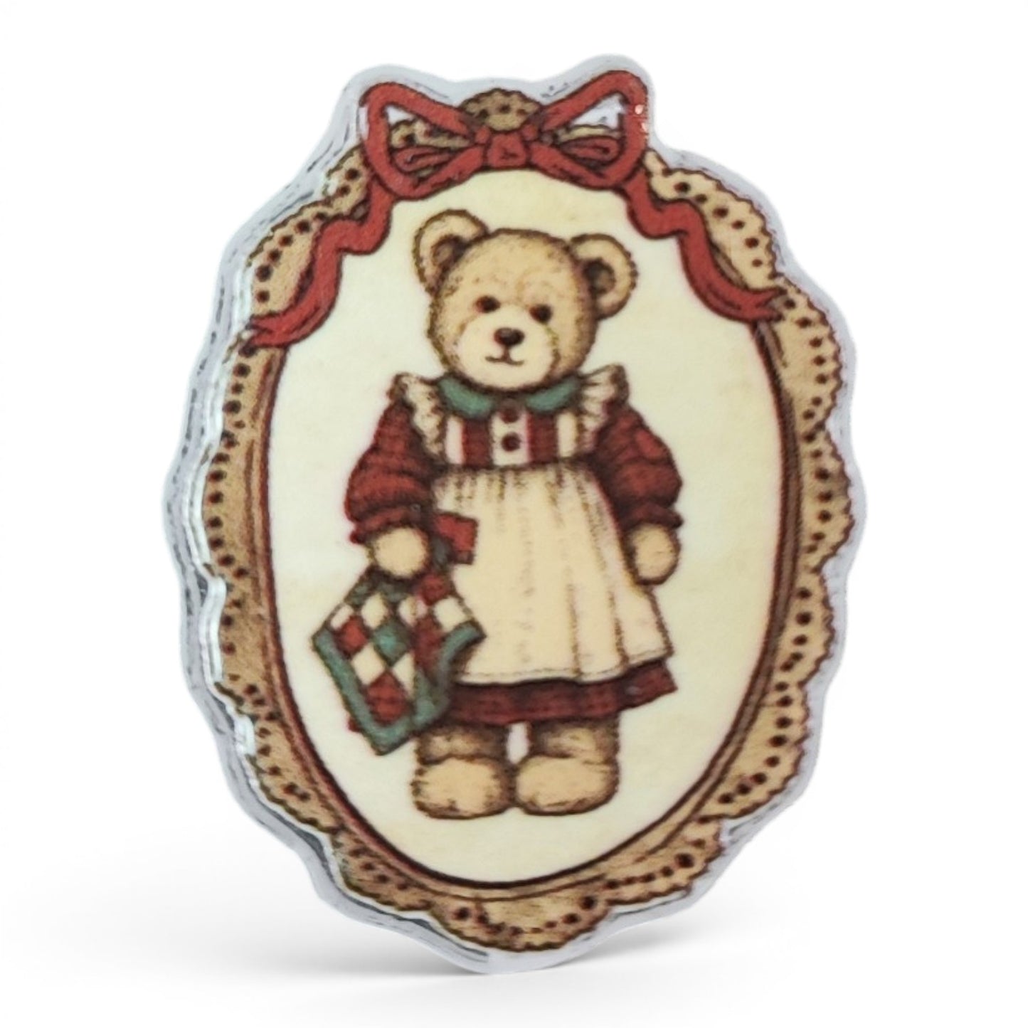 Perle acrylique plate décorative – Compatible tiges – Motifs variés