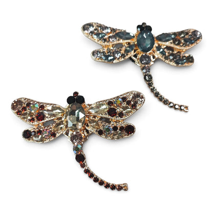 Perles spéciales tige XXL – Libellule avec strass et cabochons – 2 coloris au choix