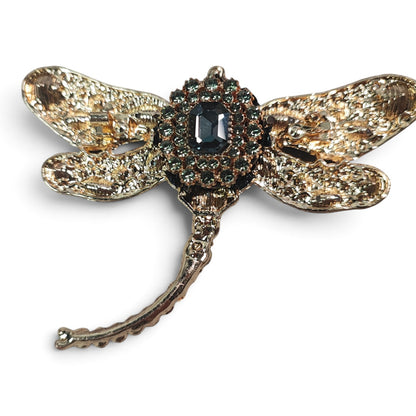 Perles spéciales tige XXL – Libellule avec strass et cabochons – 2 coloris au choix