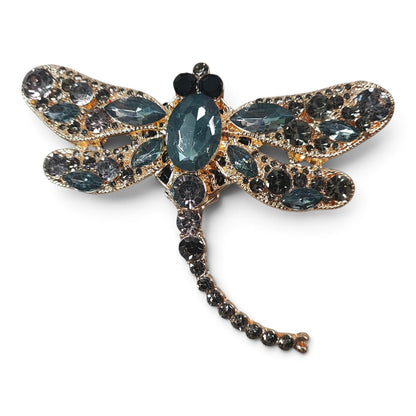 Perles spéciales tige XXL – Libellule avec strass et cabochons – 2 coloris au choix