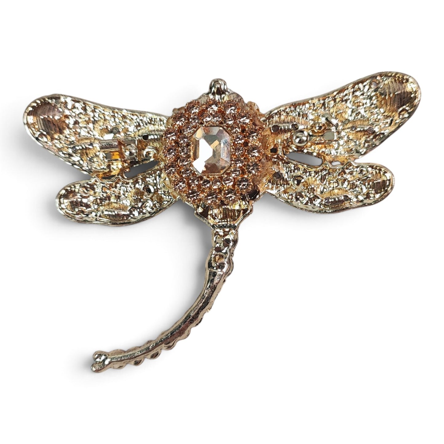 Perles spéciales tige XXL – Libellule avec strass et cabochons – 2 coloris au choix