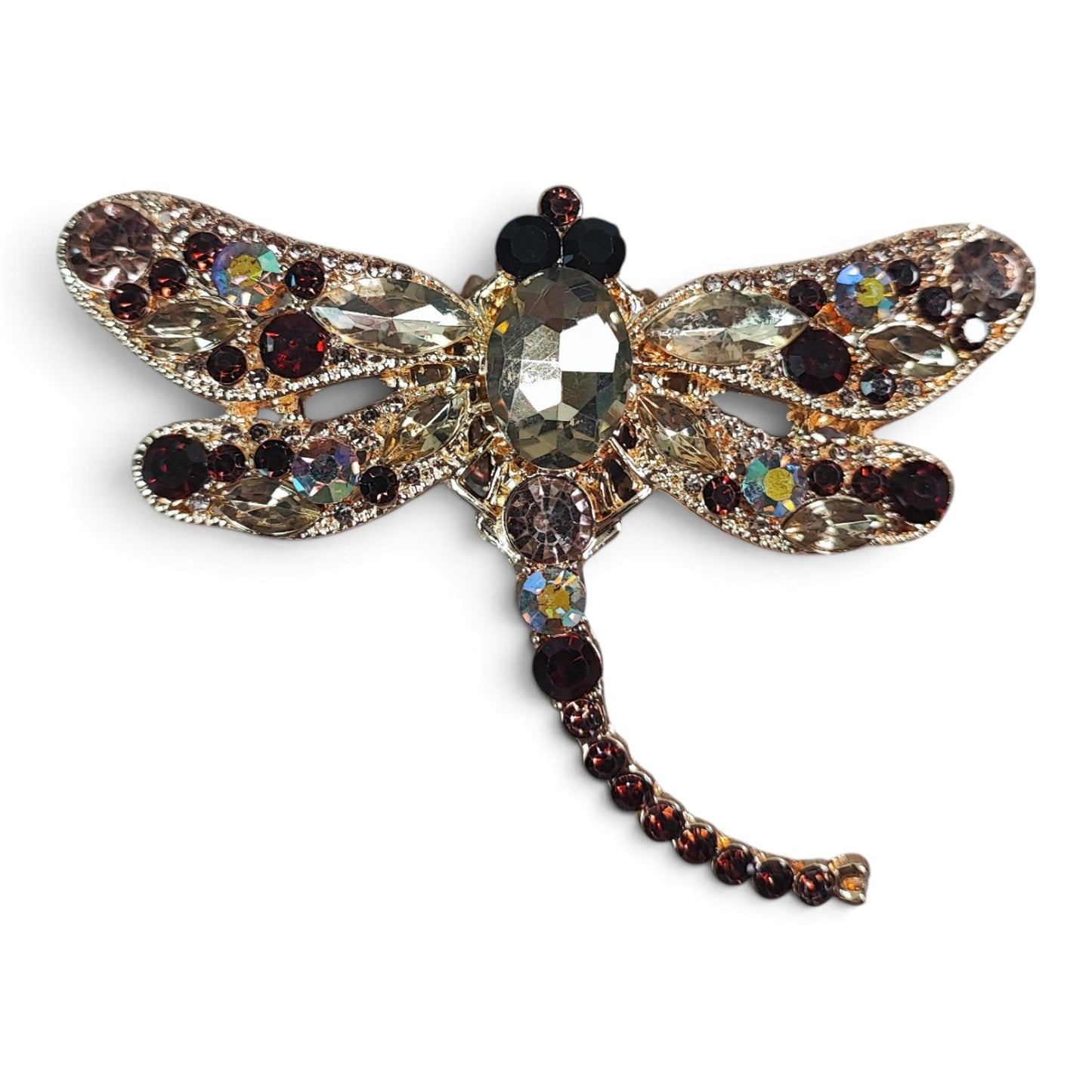 Perles spéciales tige XXL – Libellule avec strass et cabochons – 2 coloris au choix