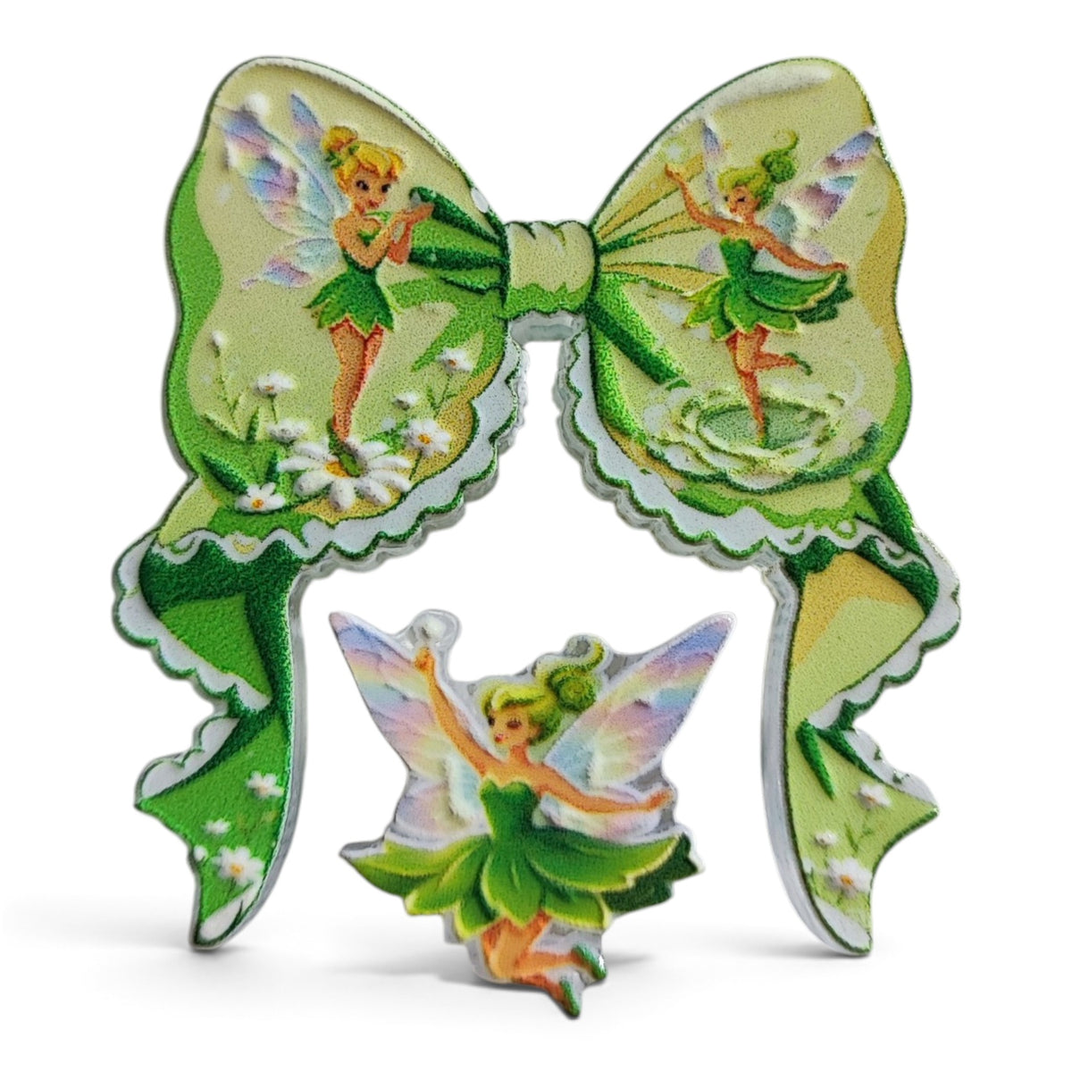 Perles acryliques plates en deux parties – Motif princesse