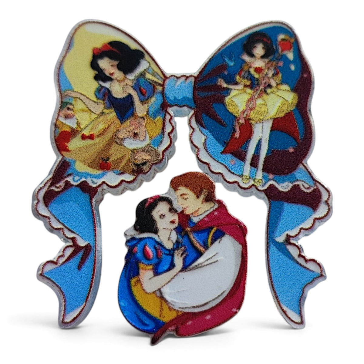 Perles acryliques plates en deux parties – Motif princesse