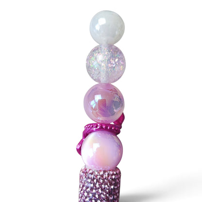 Perle intercalaire en métal en forme de S – Motif fleur et strass