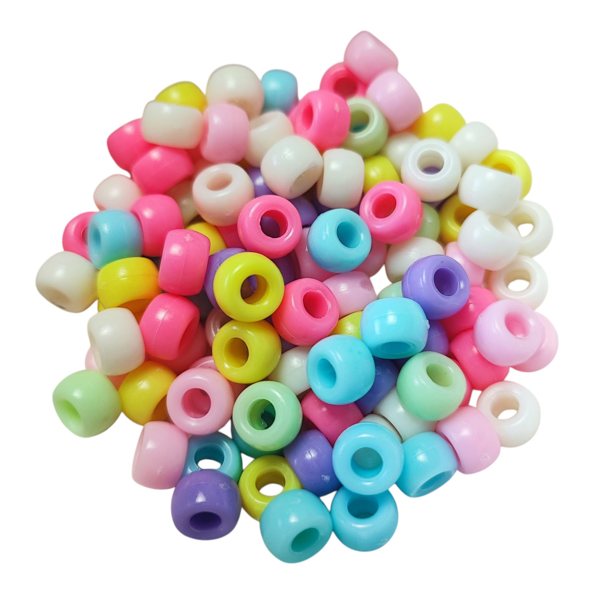 Perles acryliques opaques cylindriques – 9 × 6 mm – 20 g