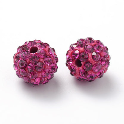 x5 Perles Strass en Argile Polymère – 10 mm