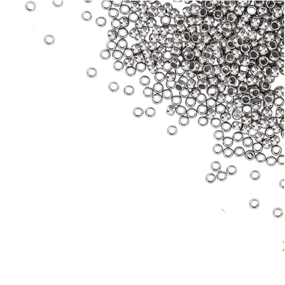 Lot d’Environ 120 Perles d’Espacement en Acier Inoxydable 304 – Doré ou Acier – 2,5 mm