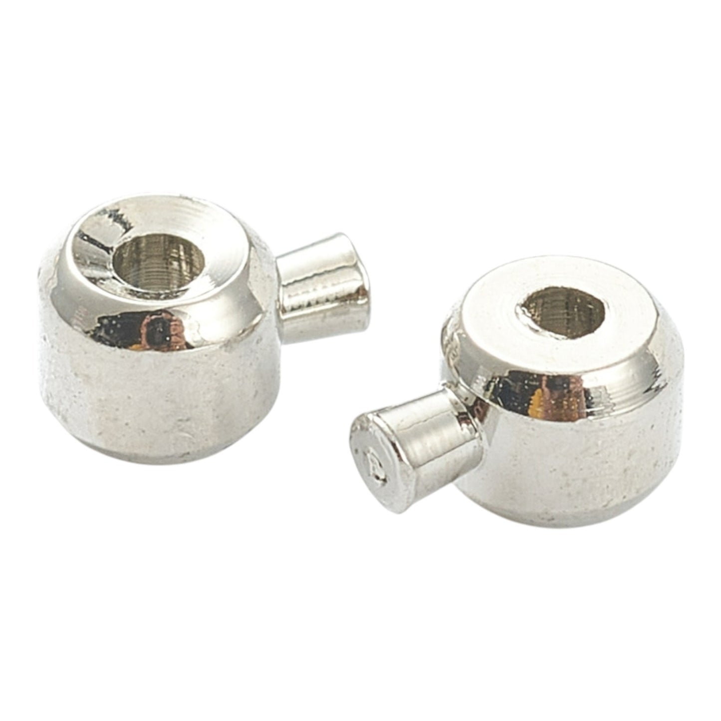 x4 Perles à Écraser en Laiton – Plaqué Or 24K ou Platine – 3 à 3,5 mm