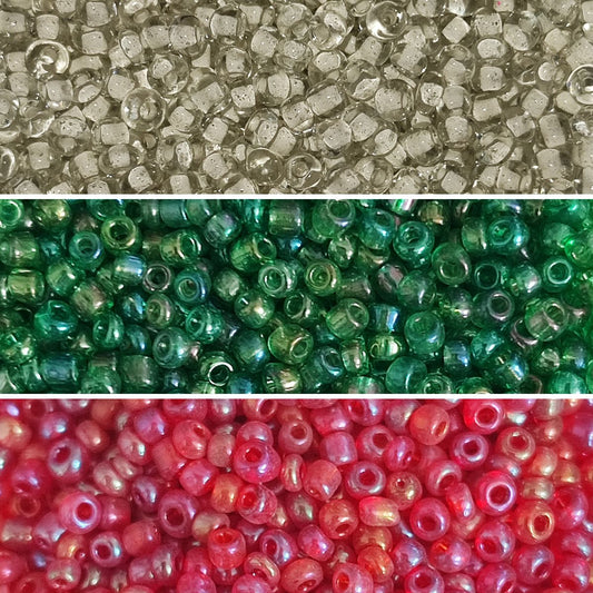 Perles de rocaille en verre – 3mm – Couleurs translucides au choix -25g