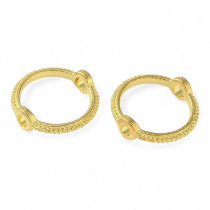 x20 Cadres de Perles en Alliage – Argenté ou Doré – Ø 10,5 mm
