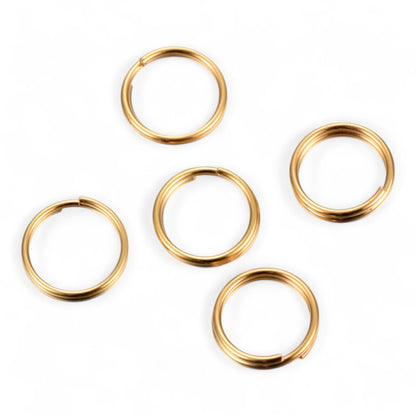 x20 Anneaux de Jonction Doubles en Acier Inoxydable 304 – 1 x 8 mm – Argentés ou Dorés