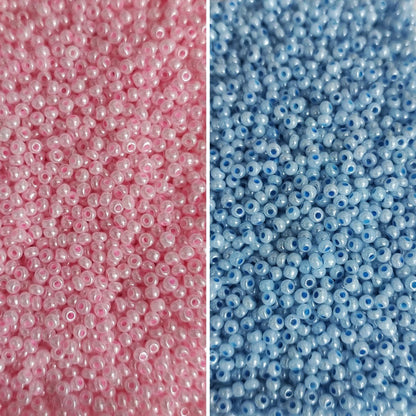 Perles de rocaille en verre pastel – 2x2,5mm