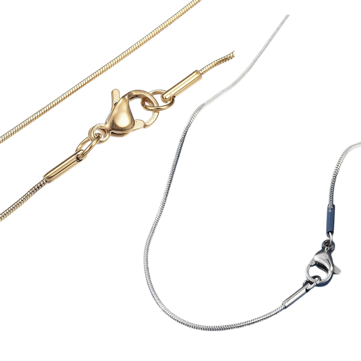 Collier chaîne serpent en acier inoxydable 304 – 46 cm - Ø 0,9 mm