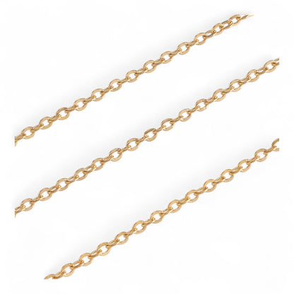 x20cm Chaînes Ovales Plates en Acier Inoxydable 304 – 2 mm