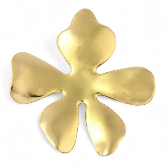 Pendentif Fleur en Acier Inoxydable 304 Plaqué Or 18K – 47 mm