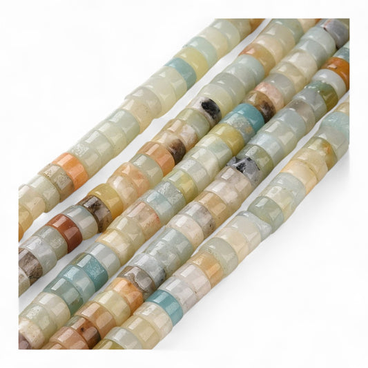 x20 Perles Heishi en Amazonite Naturelle – 6 mm