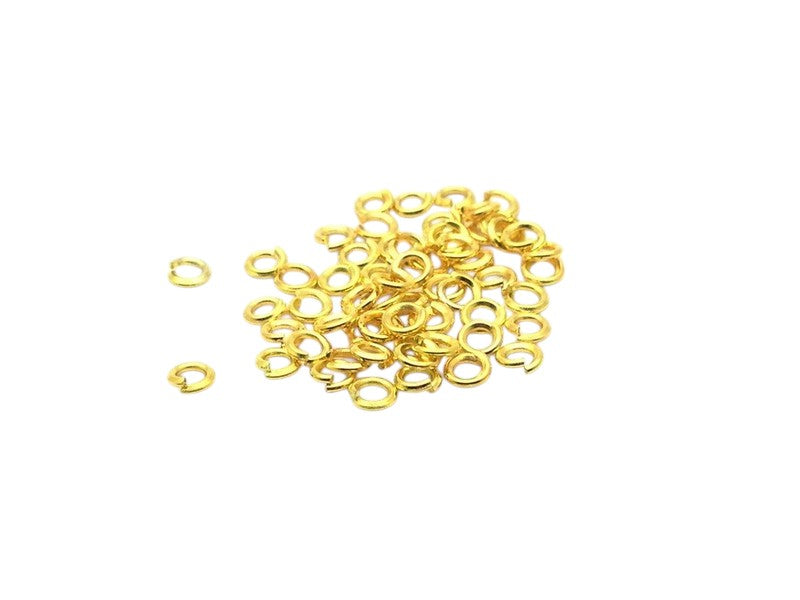 Anneaux de jonction (jump rings) couleur Doré, taille au choix