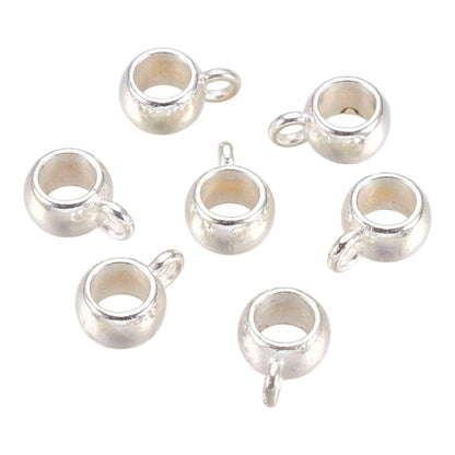 x10 Perles à Bélière Tonneau – Doré ou Argenté – 8 à 11,5 mm