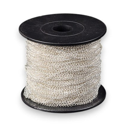 Chaîne Dorée ou argentée – Maillons 3 x 2 mm – Vendue au mètre