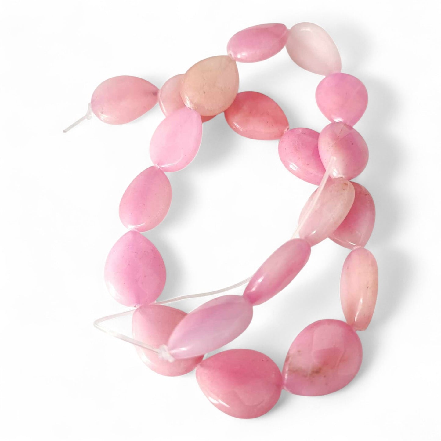 x1 Perles de Jade Blanc Teinté – Goutte Facettée 20x15 mm
