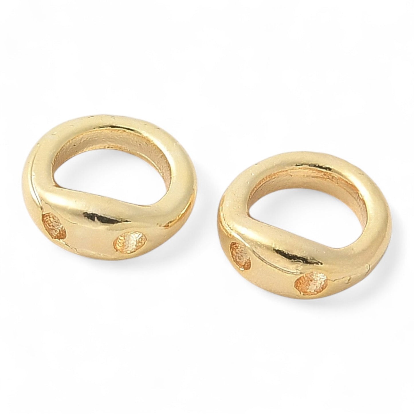 x4 Embouts de Fil en Laiton – Plaqué Or 18K, Argent 925 ou Platine – 5 mm