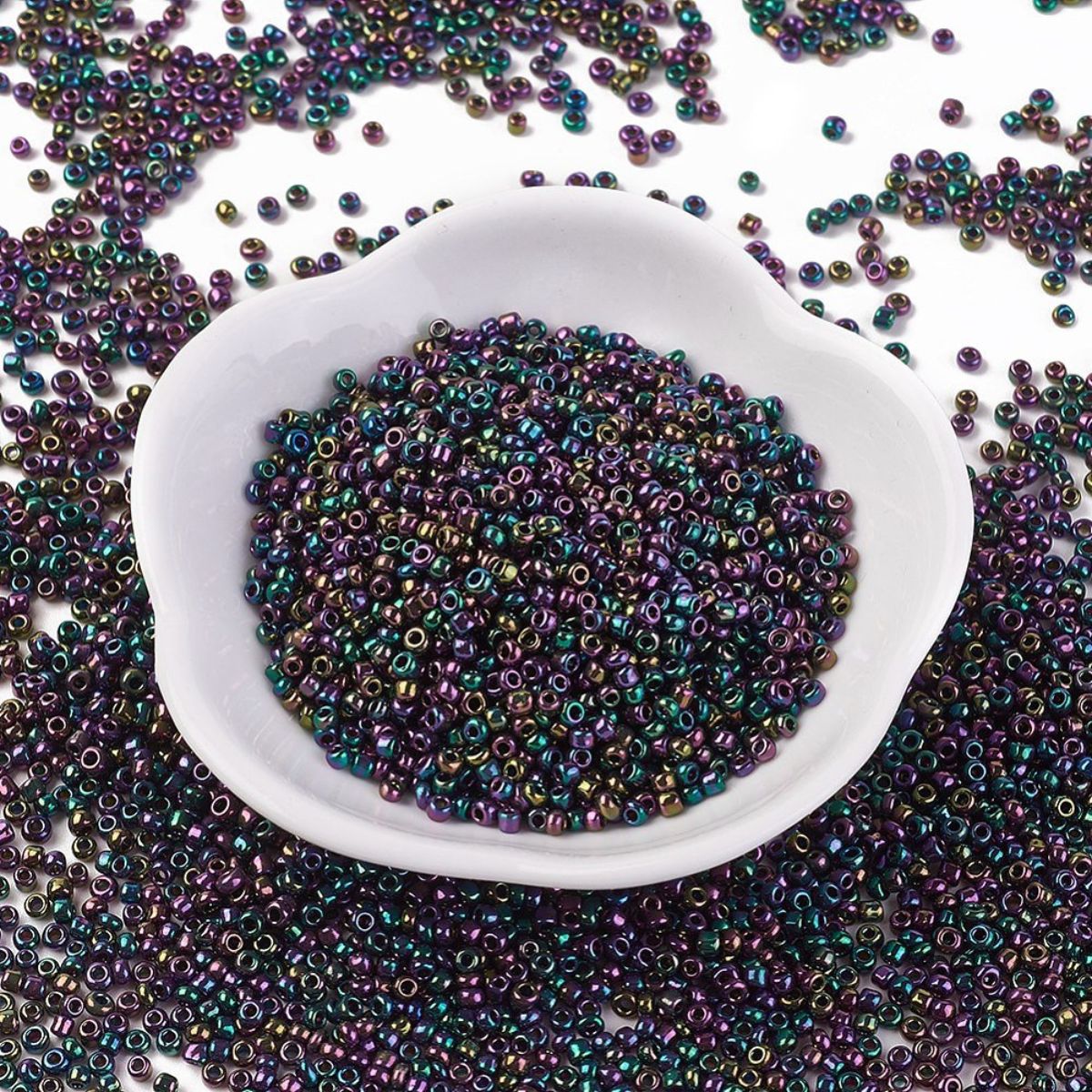 Perles de rocaille opaques – Verre 2x1.5mm - 25g