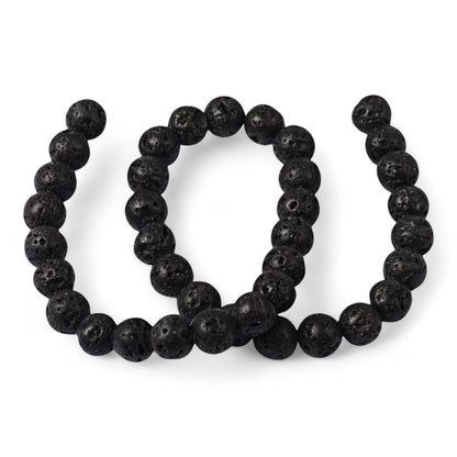 x20 Perles de Pierre de Lave Naturelle – 10 mm
