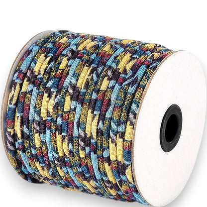 50cm de Cordon Tissu Ethnique – Couleurs au choix – Ø 4 mm